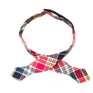 Colorful plaid bow tie